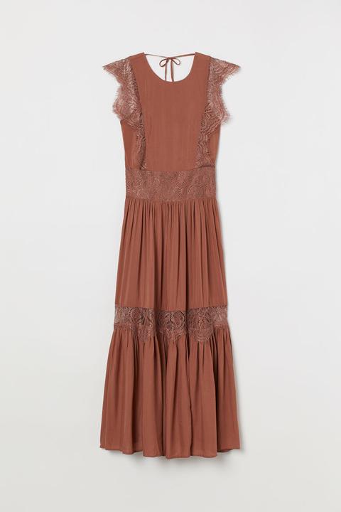 H & M - Vestido En Mezcla De Lyocell - Naranja