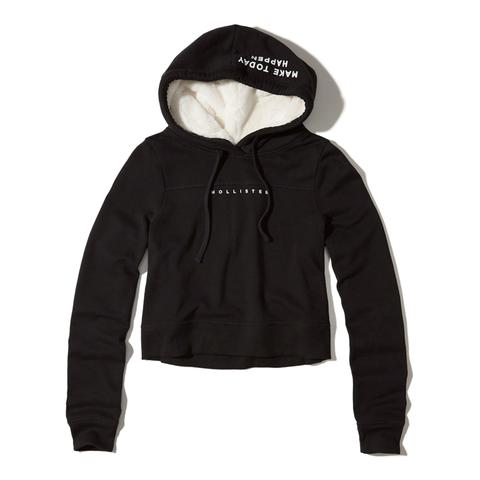 hollister hoodie sherpa