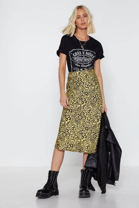 You've Cat Another Thing Coming Leopard Midi Skirt