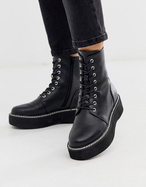 chunky lace up boot