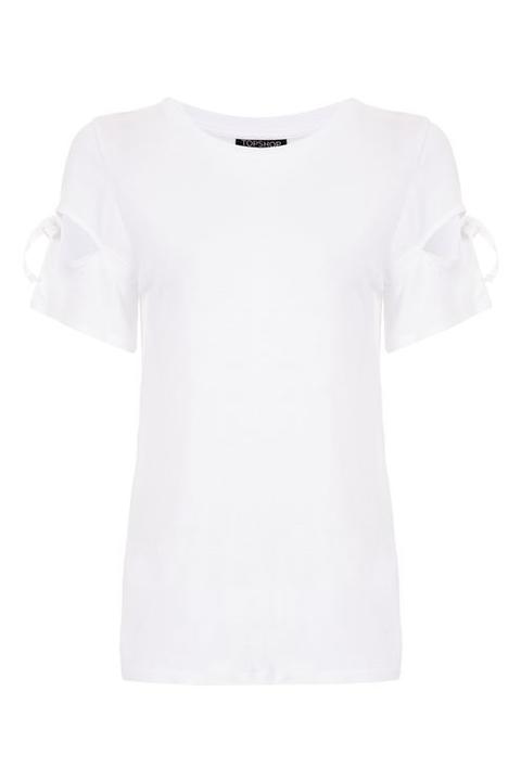 Ribbon Sleeve T-shirt