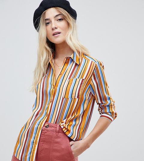 Miss Selfridge - Camicia A Righe Multi - Multicolore