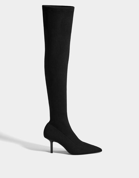 Botas Tacón Fino Calcetín