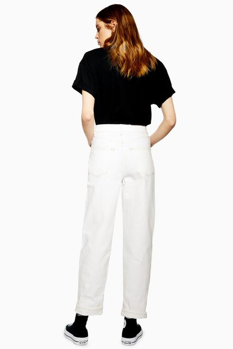 Womens Off White Balloon Jeans - White 