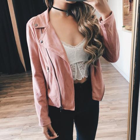 Sierra Pink Suede Jacket