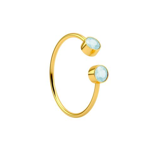 2 Stone Ring Aquamarine - Maria Pascual