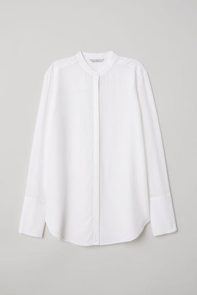 H & M - Silk Blouse - White