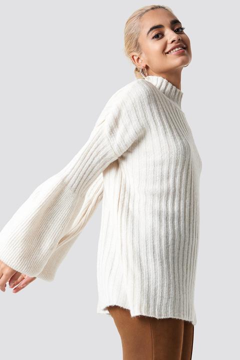 Balloon Sleeve Knitted Sweater