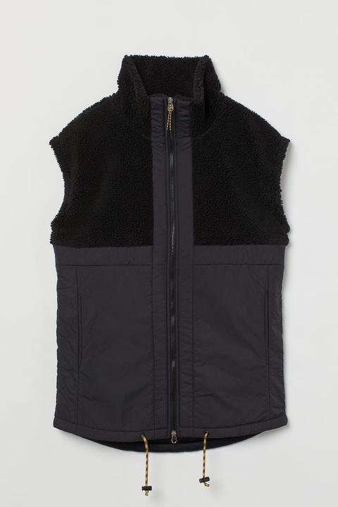 Part Teddy Gilet - Black