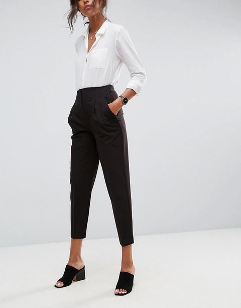 Asos Design - Mix & Match - Pantaloni A Sigaretta - Nero