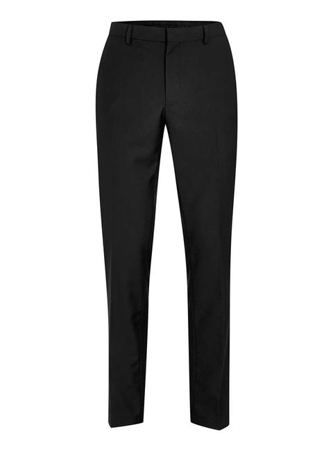 Mens Black Skinny Fit Suit Trousers, Black