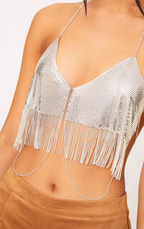 Elnie Silver Chainmail Top