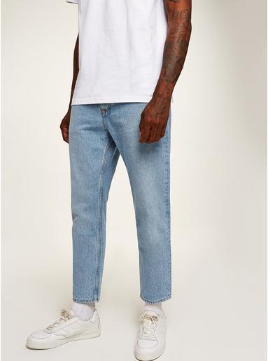 Mens Tommy Jeans Blue Cropped 'randy' Jeans, Blue