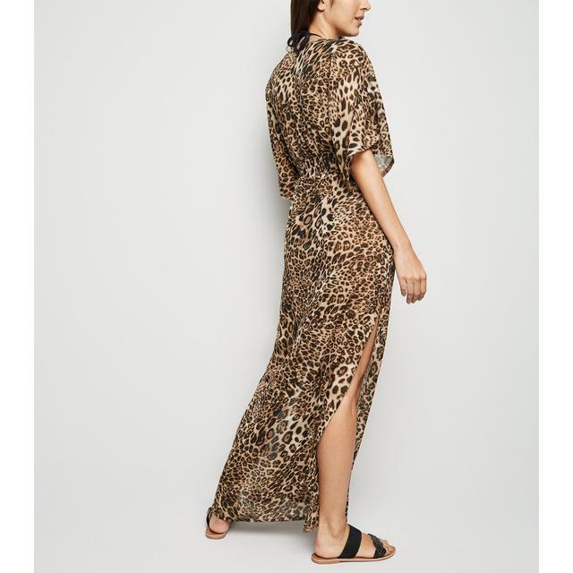 new look leopard print maxi dress