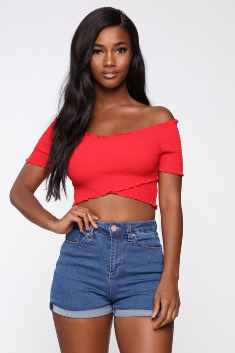 Imagine That Crop Top - Red