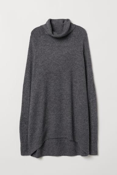 H & M - Pullover A Collo Alto - Grigio