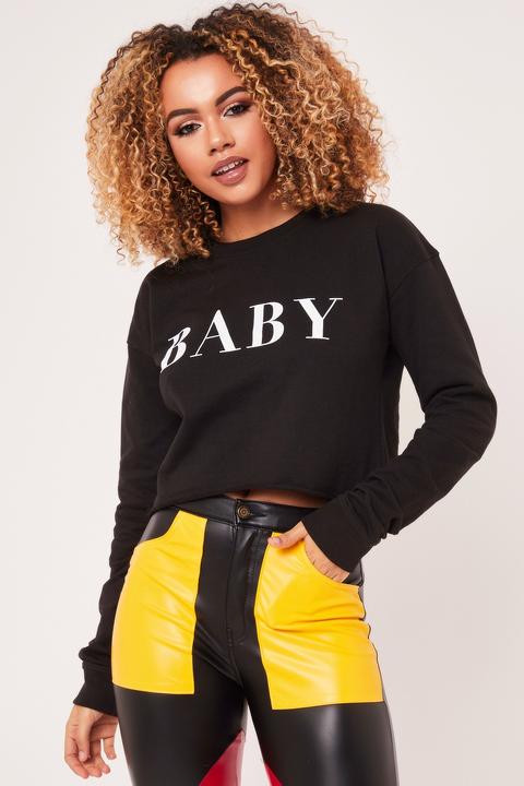 Rachel Black Baby Print Cropped Jumper