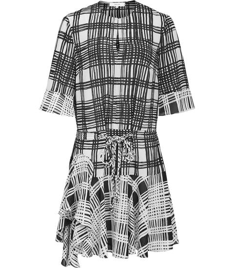 monochrome shift dress