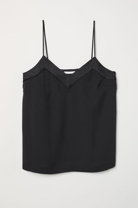 Top De Tirantes En V - Negro