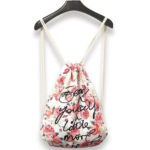 Bailey Printed Drawstring Bag (freeship)