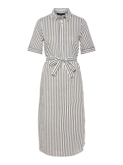 Vero Moda Rayures Cheville Robe Women White
