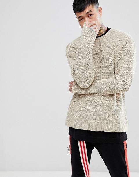 Asos - Maglione Comodo In Cereale - Beige