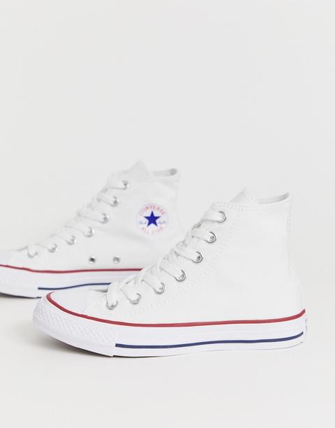 Zapatillas Abotinadas En Blanco Chuck Taylor All Star De Converse