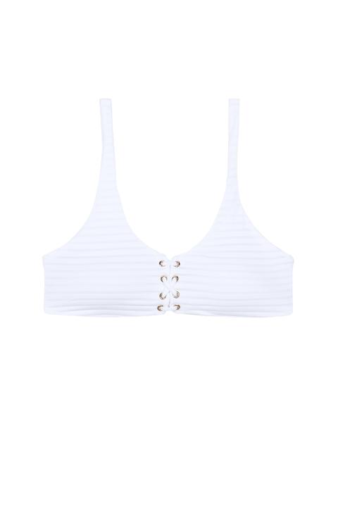 Top Bikini Cruce Detalle Jacquard