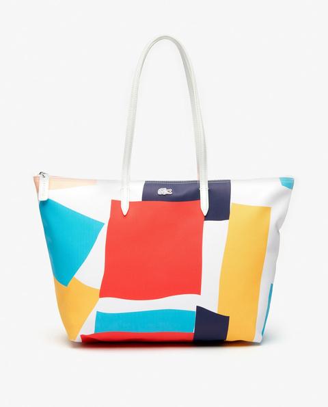 Lacoste - Bolso Shopper Con Patchwork Multicolor
