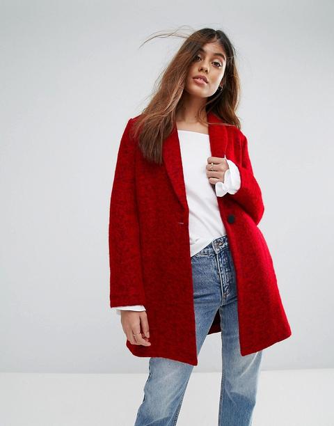 Suncoo - Cappotto Di Lana - Rosso