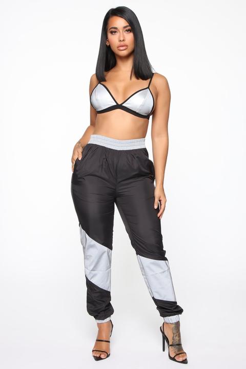 Emmy Reflective Pant Set - Grey/black