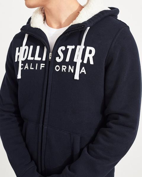 sherpa lined hollister hoodie
