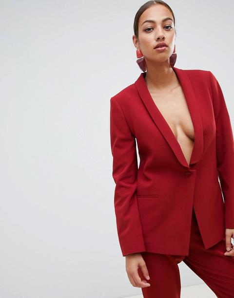 Asos Design Sartoriale - Forever - Blazer - Rosso