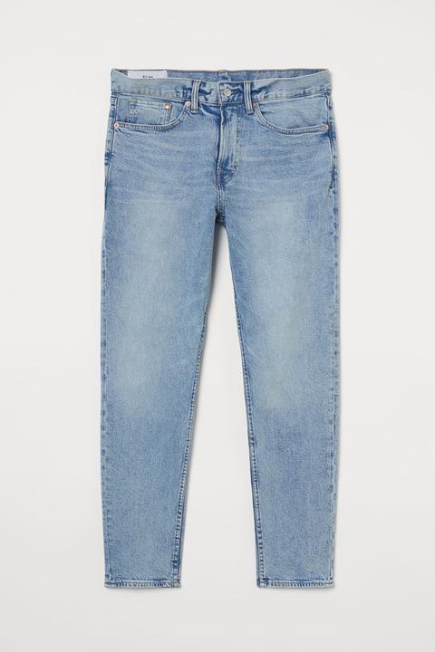 Slim Tapered Jeans - Azul