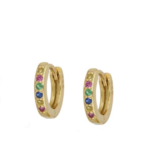 Pendientes Multicirconitas Gold