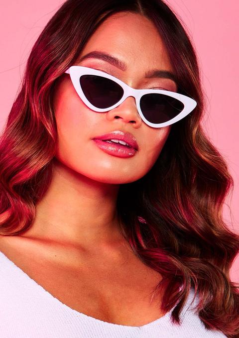 Gigi White Cat Eye Sunglasses