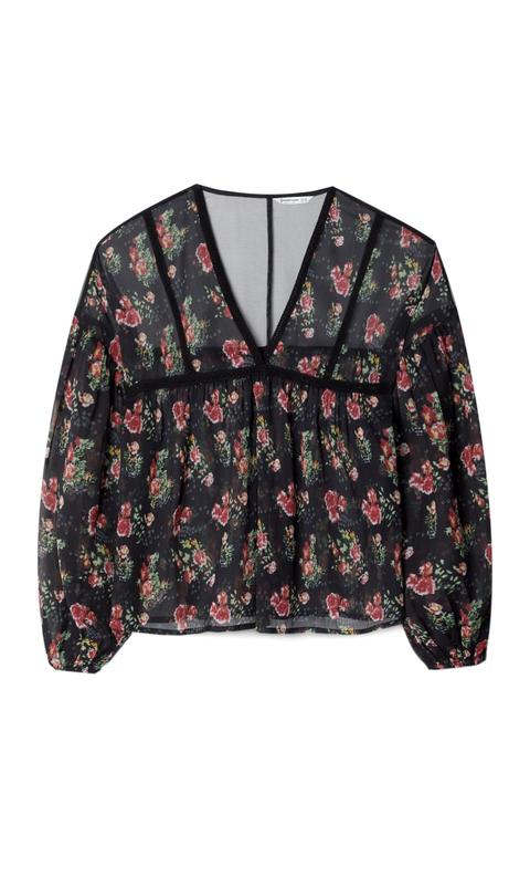 Blusa Shiffon Flores