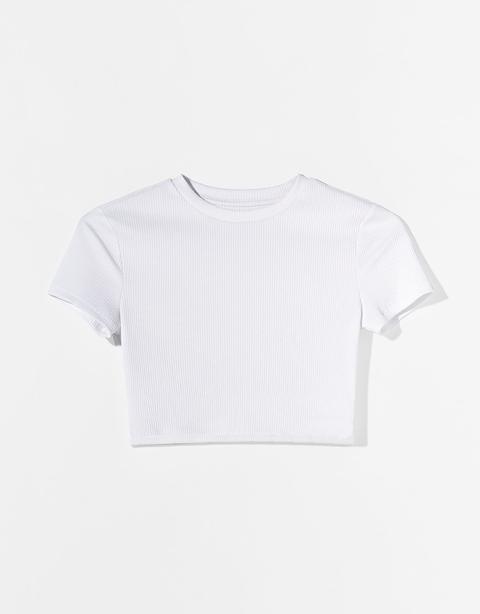 Camiseta Cropped Rib