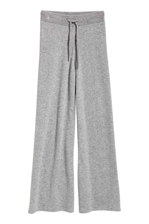 Pantaloni Ampi In Cashmere