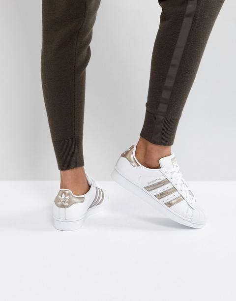 Adidas - Superstar Sneakers E Oro Rosa - Bianco from ASOS on 21 Buttons
