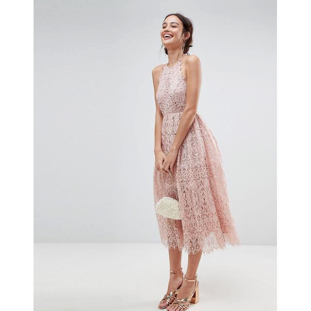 asos pink gown