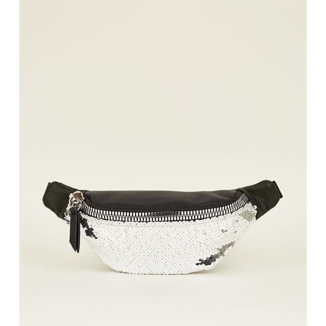 Silver Sequin Bum Bag