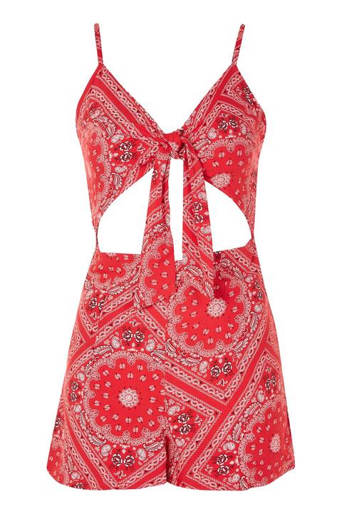 Band Tie Front Playsuit