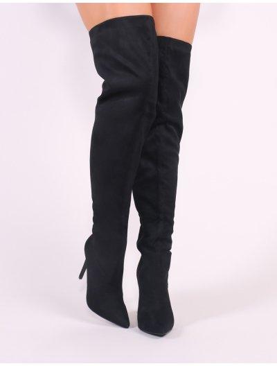 Raydar Over The Knee Boots In Black