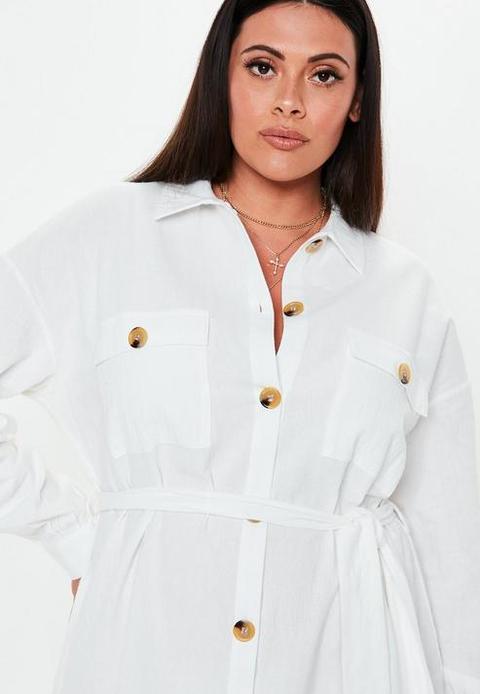 horn button shirt dress