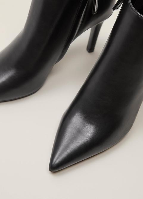 Pointed Heel Ankle Boot