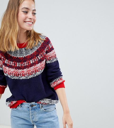 Jersey Con Grecas Alpinas Vintage De Asos Design Petite