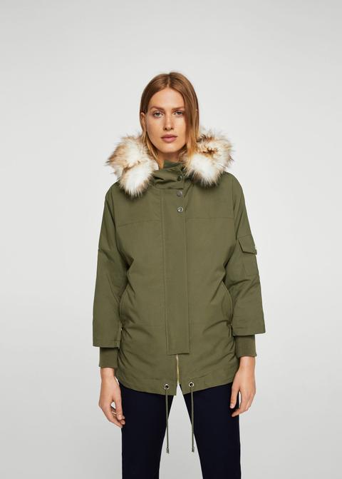 Parka Capucha Pelo