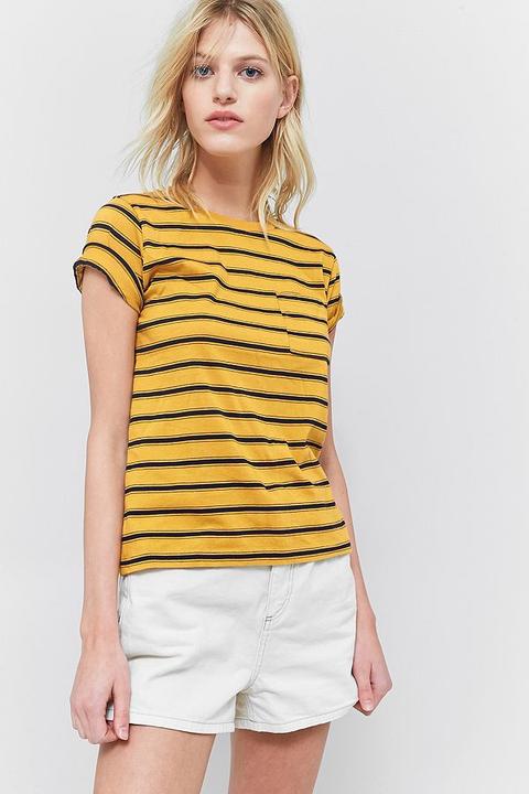 Bdg Mustard Striped T-shirt from Urban 