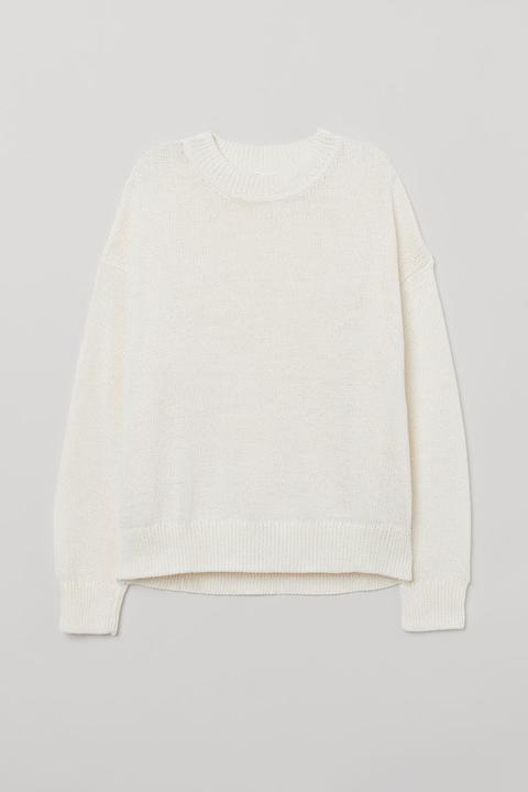 H & M - Pullover In Maglia - Bianco